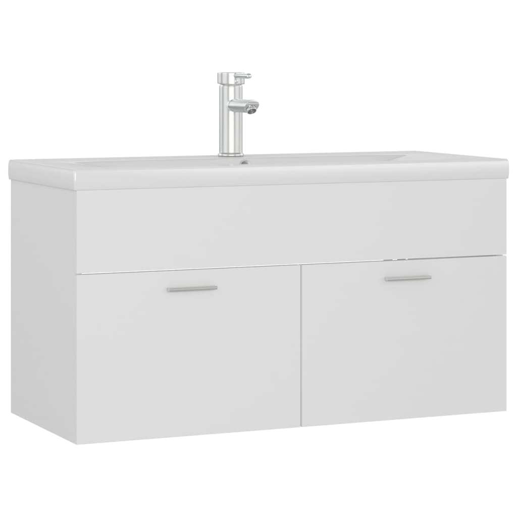 Mueble Con Lavabo Madera De Ingeniería Blanco_1