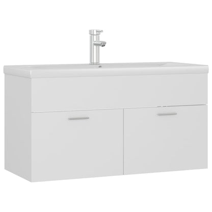 Mueble Con Lavabo Madera De Ingeniería Blanco_1