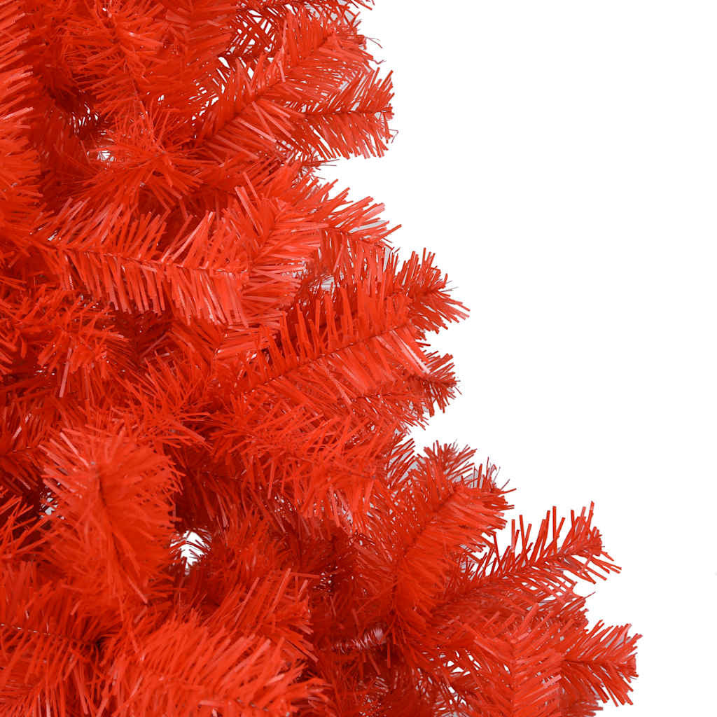 Vidaxl Árbol De Navidad Preiluminado Con Luces Y Bolas Rojo 180 Cm_3