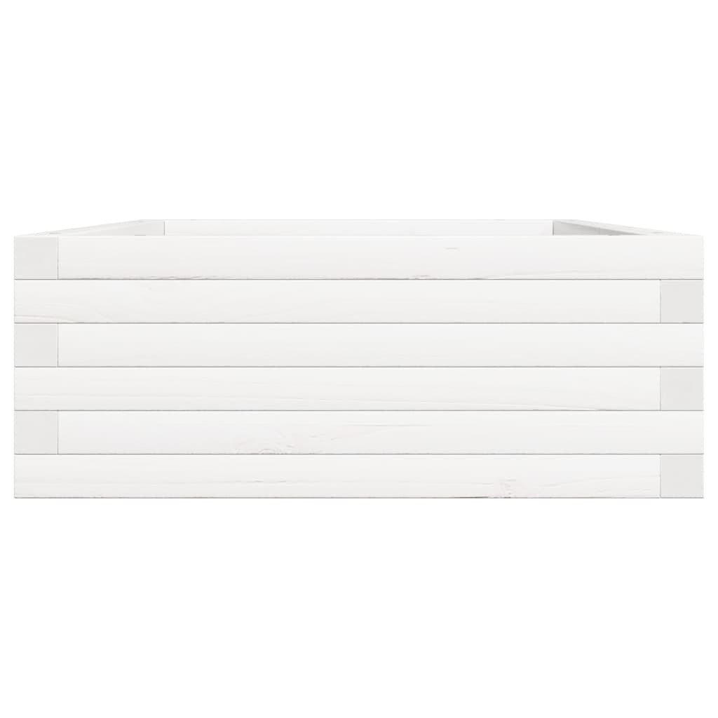 Jardinera De Madera Maciza De Pino Blanco 90x60x23 Cm_5