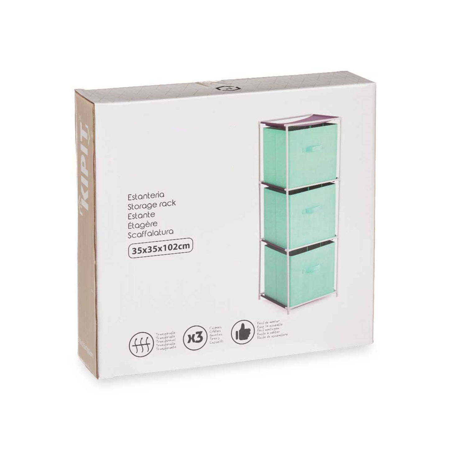 Estantería 3 Cajones Tnt Menta - Colección Kipit_5