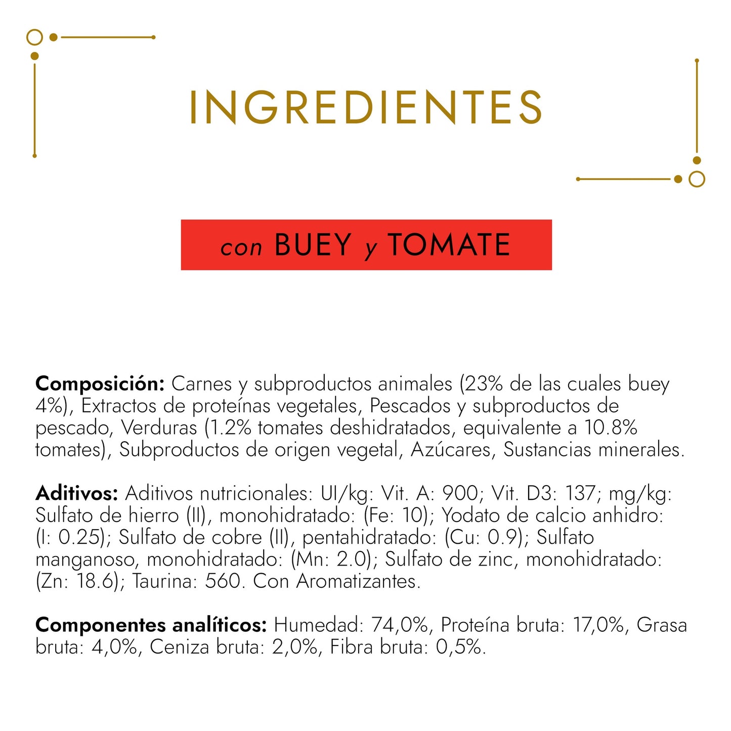 GOURMET GOLD Tartaleta Buey y Tomate Comida húmeda 85 g