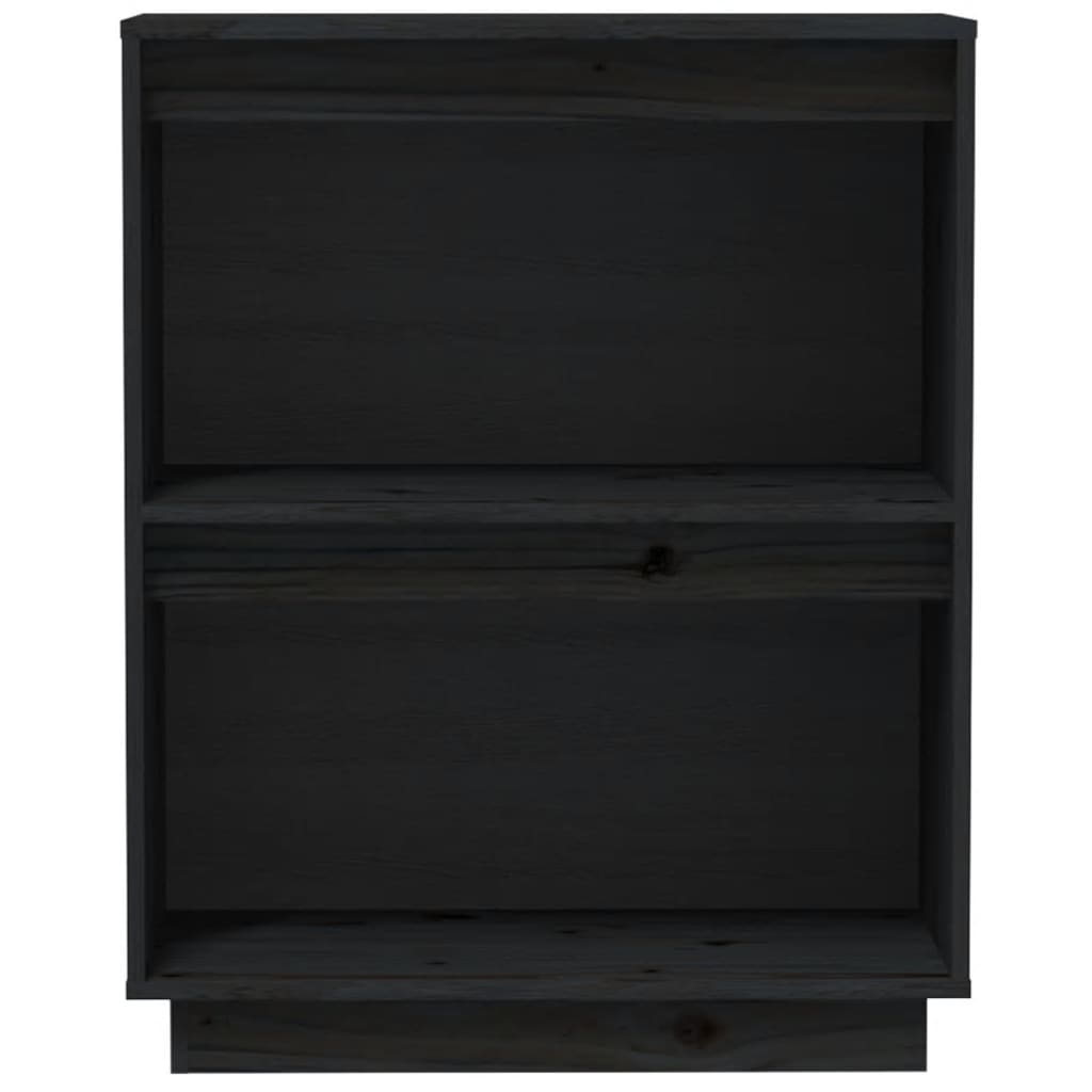 Mesa Consola De Madera Maciza De Pino Negro 60x34x75 Cm / Vetonek_0