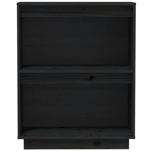 Mesa Consola De Madera Maciza De Pino Negro 60x34x75 Cm / Vetonek_0