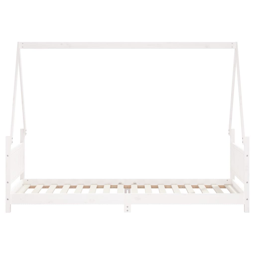 Vidaxl Estructura De Cama Para Niños Madera De Pino Blanco 80x200 Cm_3