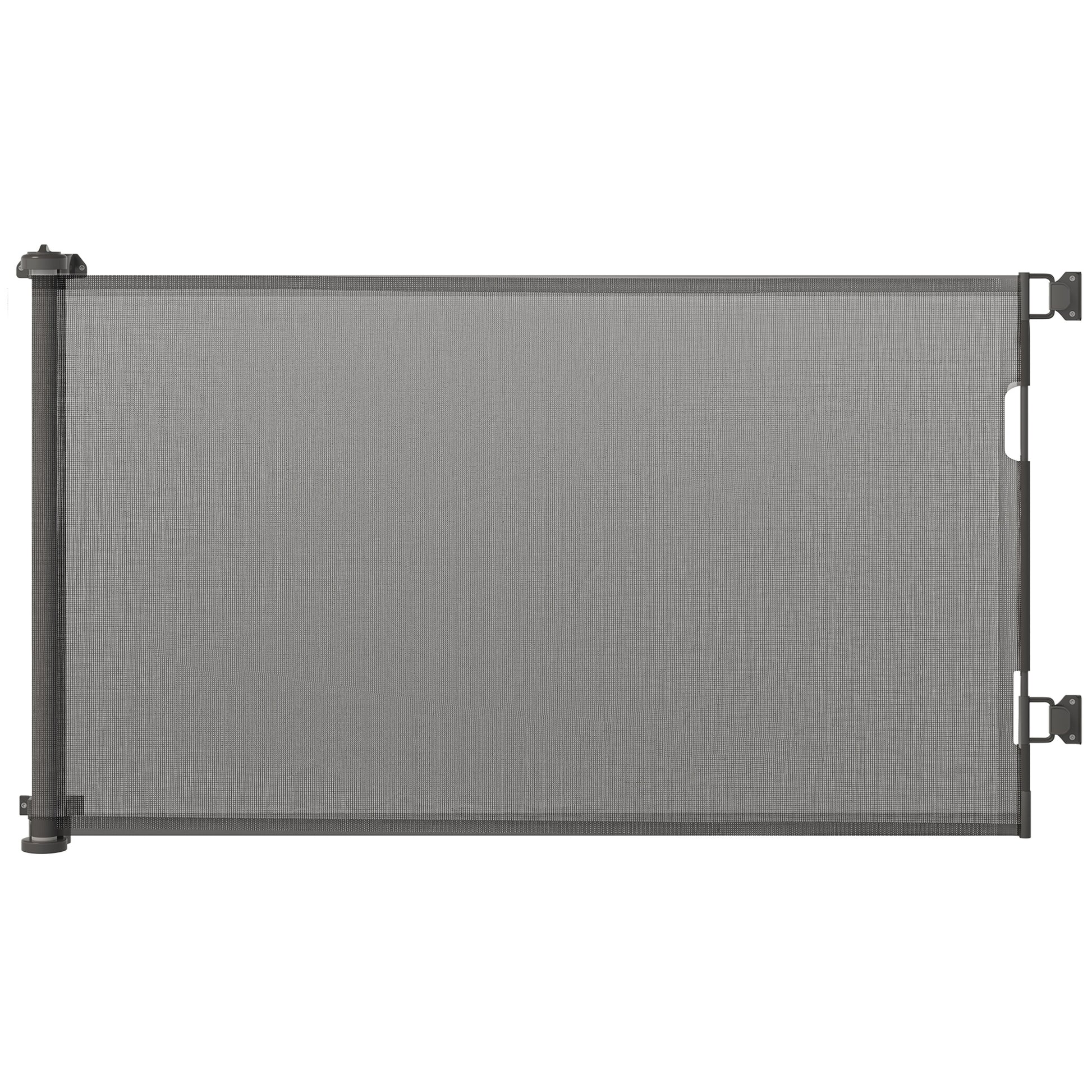 Pawhut Puerta De Seguridad Para Perros Extensible 0-150 Cm Para Escaleras Gris_0