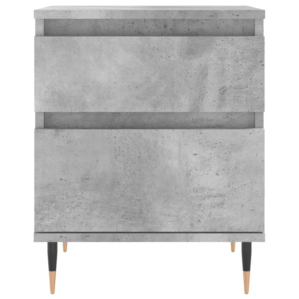 Mesita De Noche Madera De Ingeniería Gris Hormigón 40x35x50 Cm_3