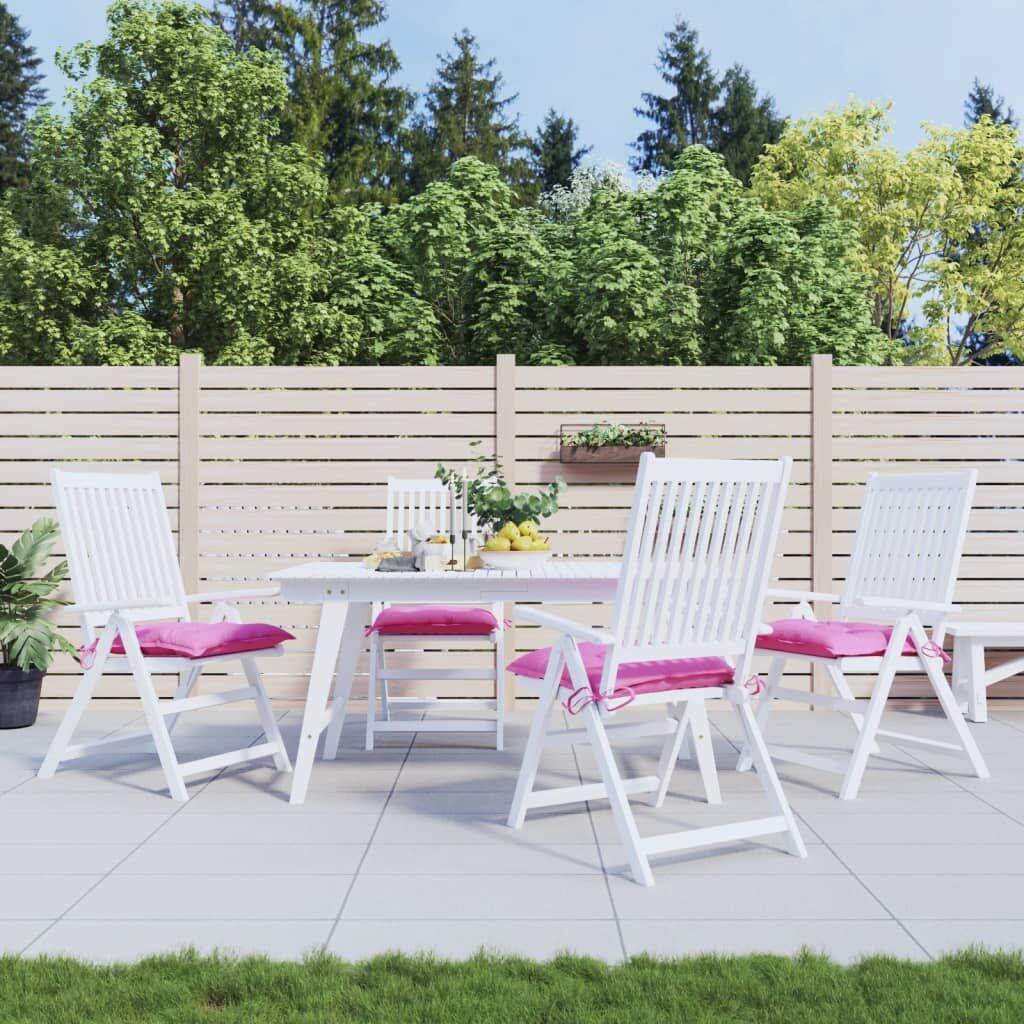 Vidaxl Cojines Para Silla 4 Unidades Tela Rosa 40x40x7 Cm_1