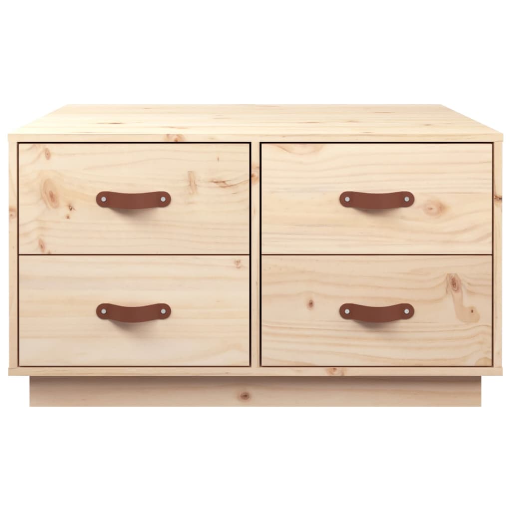 Mesa De Centro De Madera Maciza De Pino 80x80x45 Cm_4