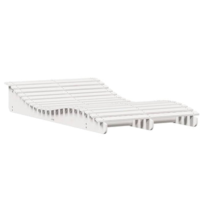 Tumbona De Madera Maciza De Pino Blanca 205x110x31,5 Cm / Vetonek_3