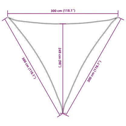 Vidaxl Toldo De Vela Triangular Tela Oxford Beige 3x3x3 M_2