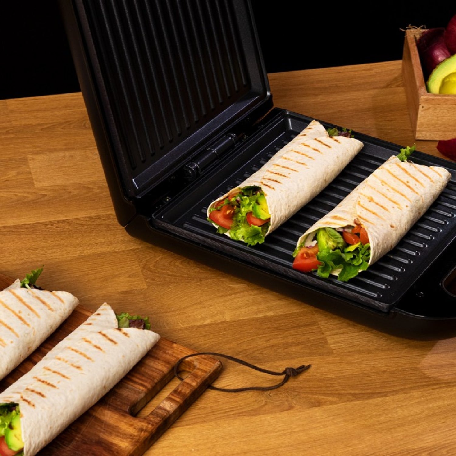 Sandwichera Rock'ntoast Family Grill. 1500 W, Placa Grill, Revestimiento Antiadherente, Sistema Giratorio 180º, Rapidez De Calentamiento, Acabados E_2