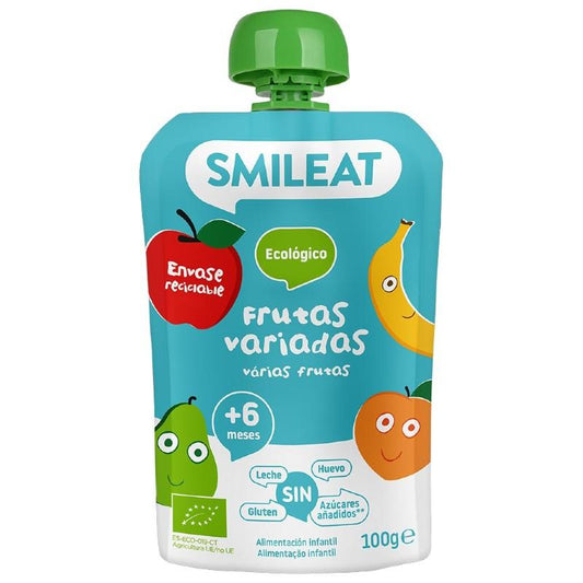Pouche ECO frutas variadas Smileat, 100g