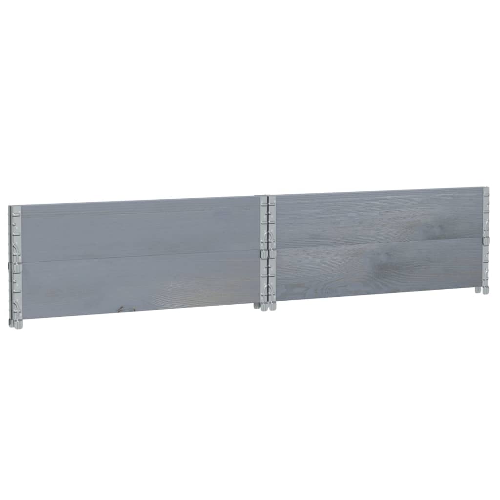 Jardinera De Madera Maciza De Pino Gris 100x100 Cm_4