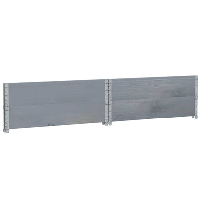 Jardinera De Madera Maciza De Pino Gris 100x100 Cm_4