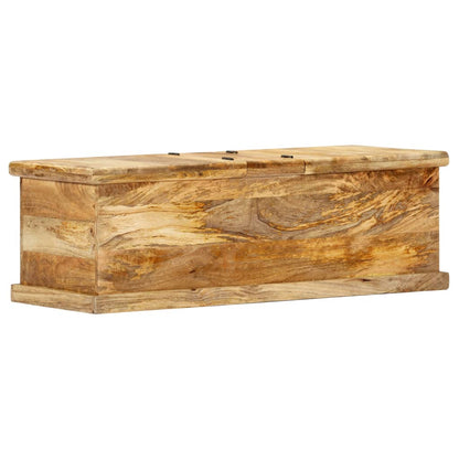 Mesa De Centro Madera Maciza De Mango 100x50x35 Cm_2