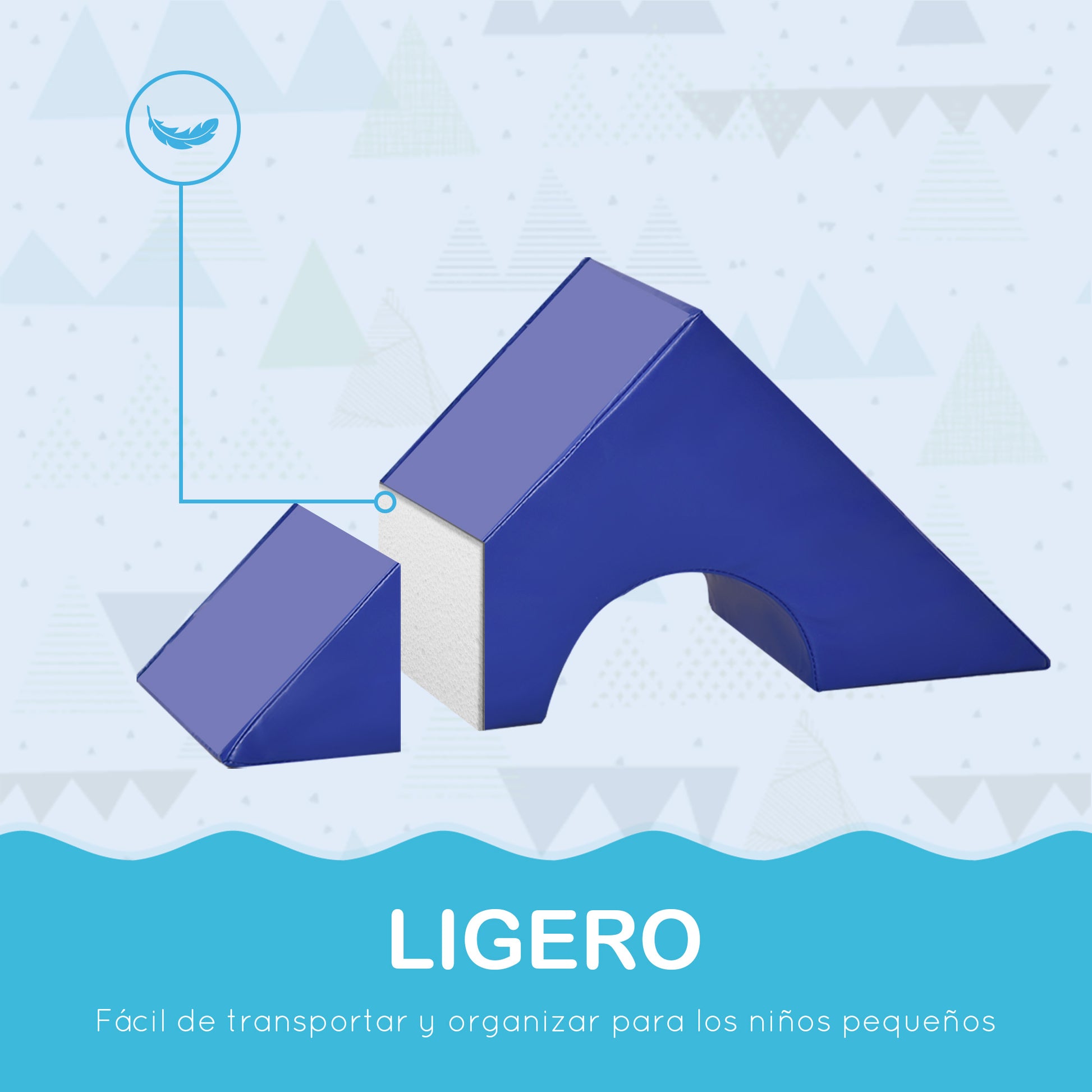 Homcom Juego De 11 Bloques De Espuma Para Niños Bloques Psicomotricidad_5