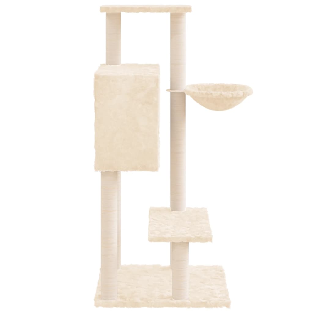 Rascador Para Gatos Con Postes De Sisal Crema 108,5 Cm_4