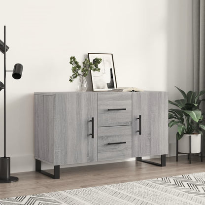 Aparador De Madera De Ingeniería Gris Sonoma 100x36x60 Cm_0