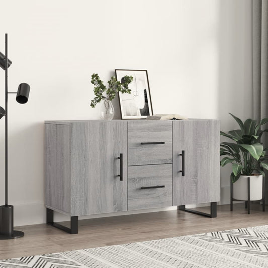 Aparador De Madera De Ingeniería Gris Sonoma 100x36x60 Cm_0