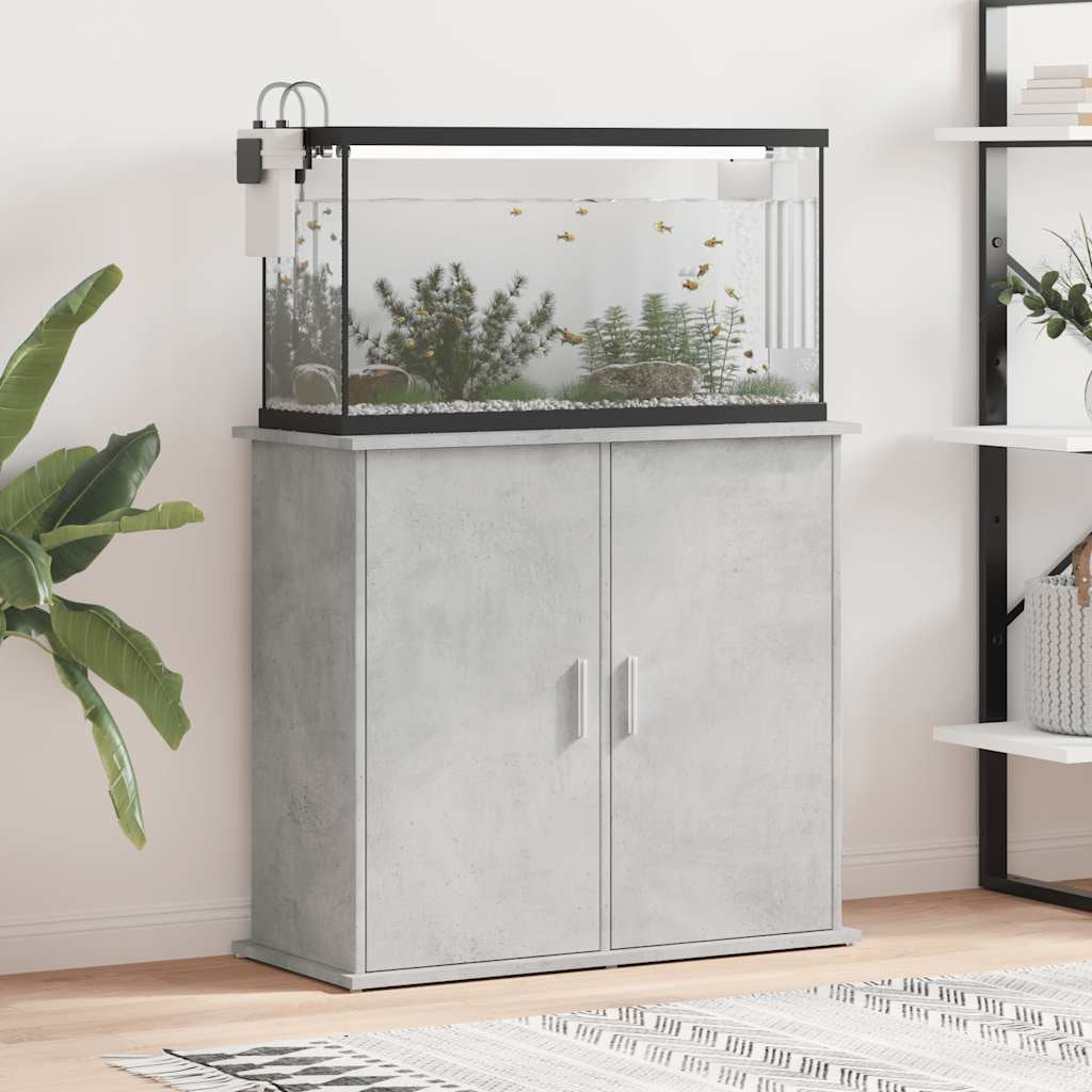 Vidaxl Soporte Para Acuario De Hormigón Gris 81x36x73 Cm De Madera Sintética_1