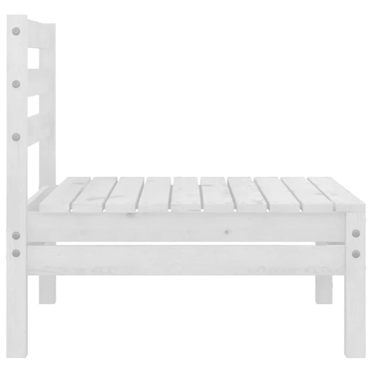 Juego De Muebles De Jardín 6 Piezas Madera Maciza Pino Blanco / Vetonek_0