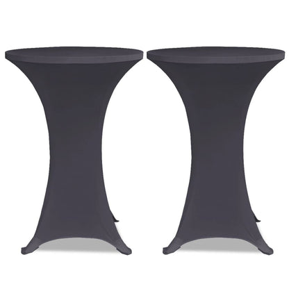 Vidaxl Funda Elástica Para Mesa 4 Unidades 60 Cm Gris Antracita_2
