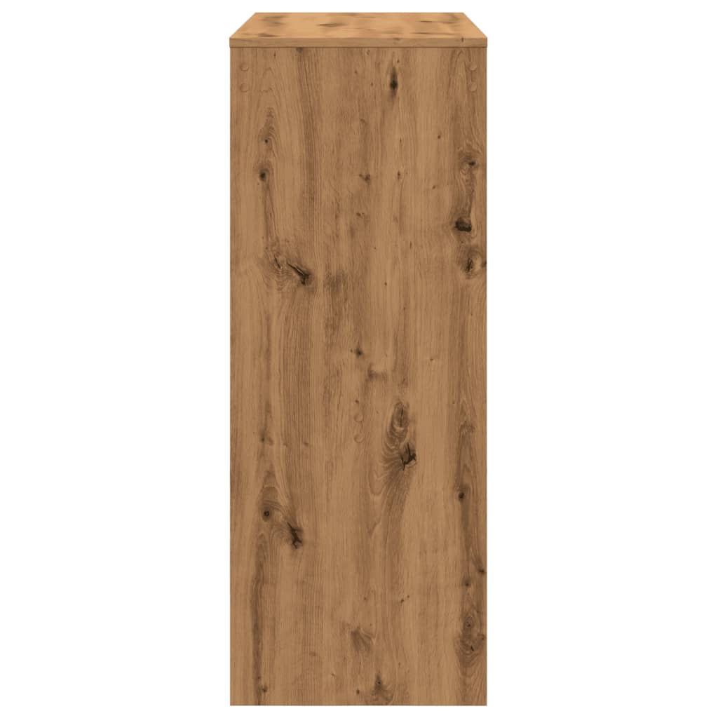Mesa Alta Con Estantes Madera Roble Artisian 90x40x103,5 Cm_3