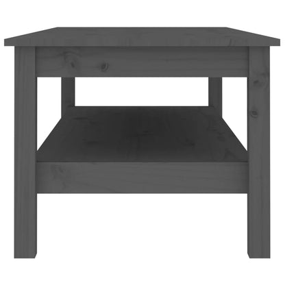 Mesa De Centro De Madera Maciza De Pino Gris 110x50x40 Cm_2