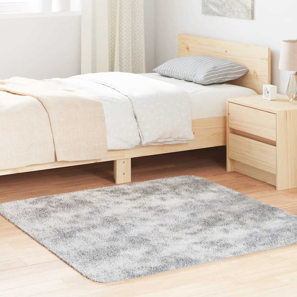 Vidaxl Alfombra De Pelo Largo Navarra Gris Claro 120x120 Cm Poliéster_1
