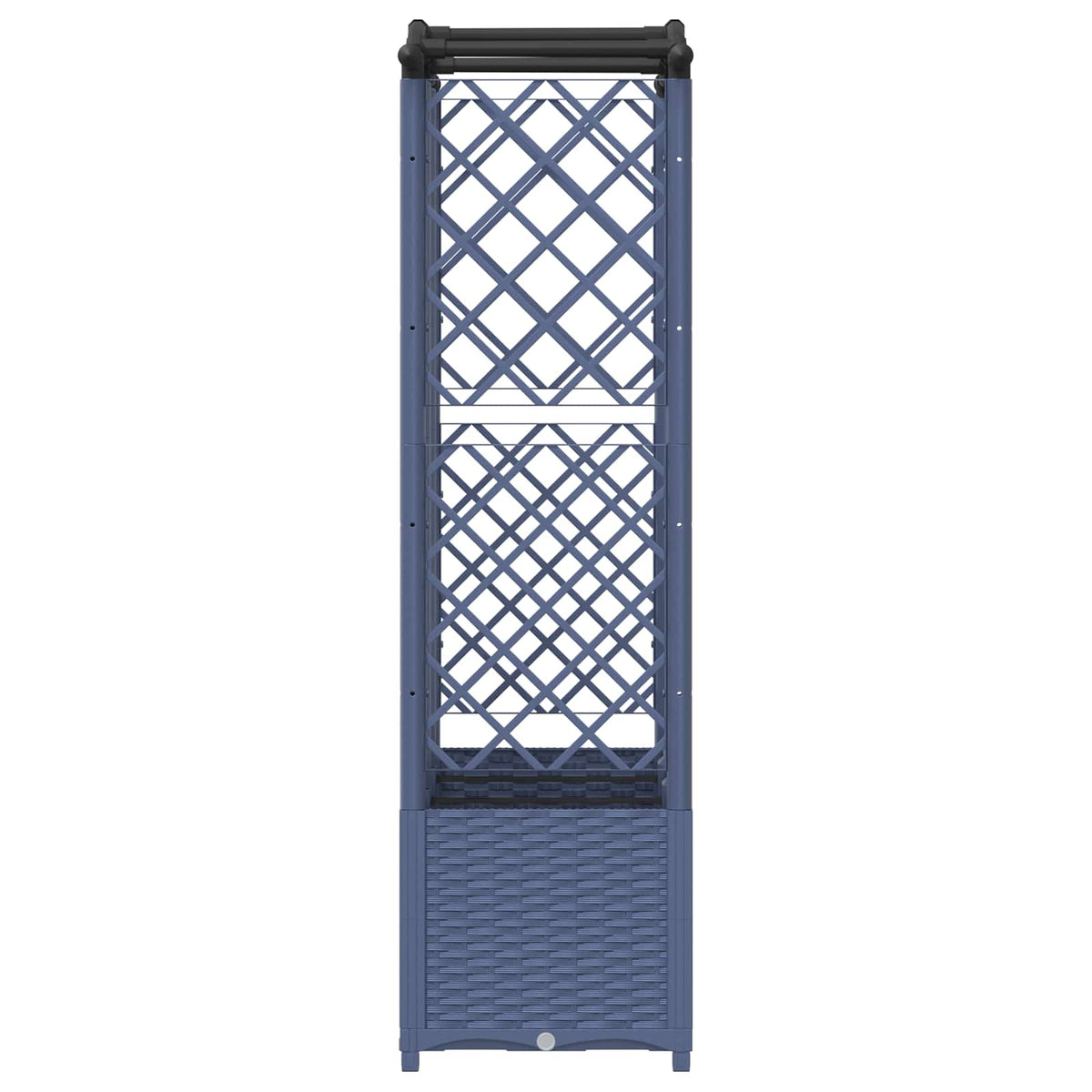 Cama Elevada Con Trellis Y Techo Gris 163 X 40 X 138 Cm Pp_3