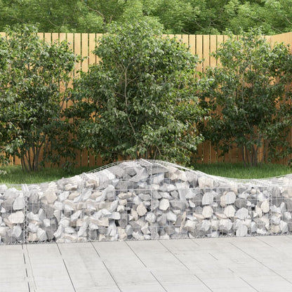 Cestas De Gaviones 4 Uds Forma De Arco Hierro 200x50x40/60 Cm_1