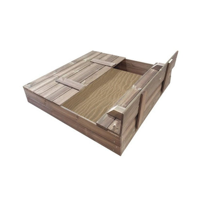 Arenero De Madera Masgames Tectum Con Cubierta De Madera Plegable.