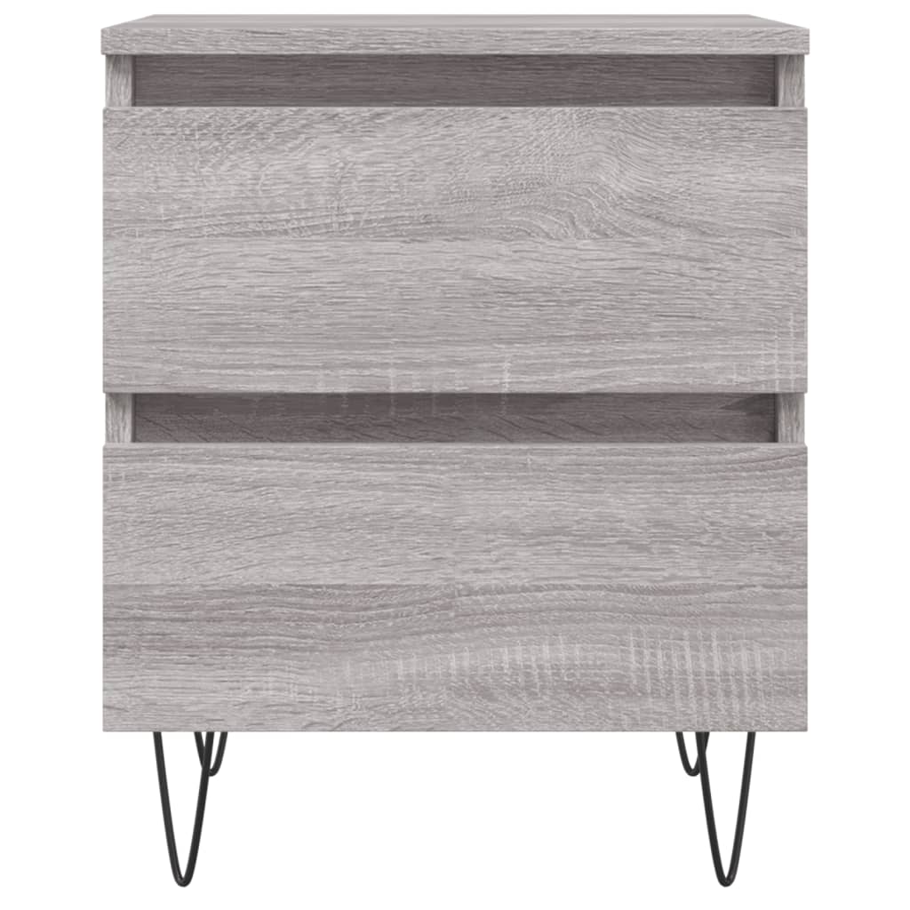 Mesita De Noche 2 Uds Madera Ingeniería Gris Sonoma 40x35x50 Cm_3