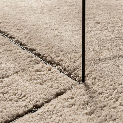 Alfombra De Pelo Corto Suave Lavable Huarte Arena Ø 160 Cm / Vetonek_3