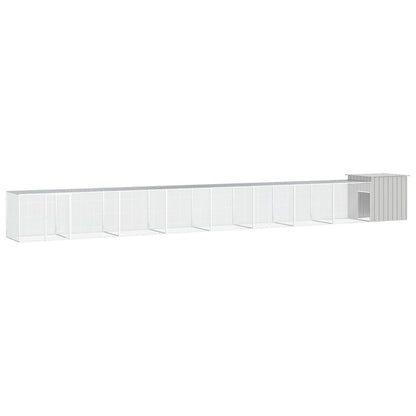 Vidaxl Gallinero De Acero Galvanizado Gris 900x91x100 Cm_0