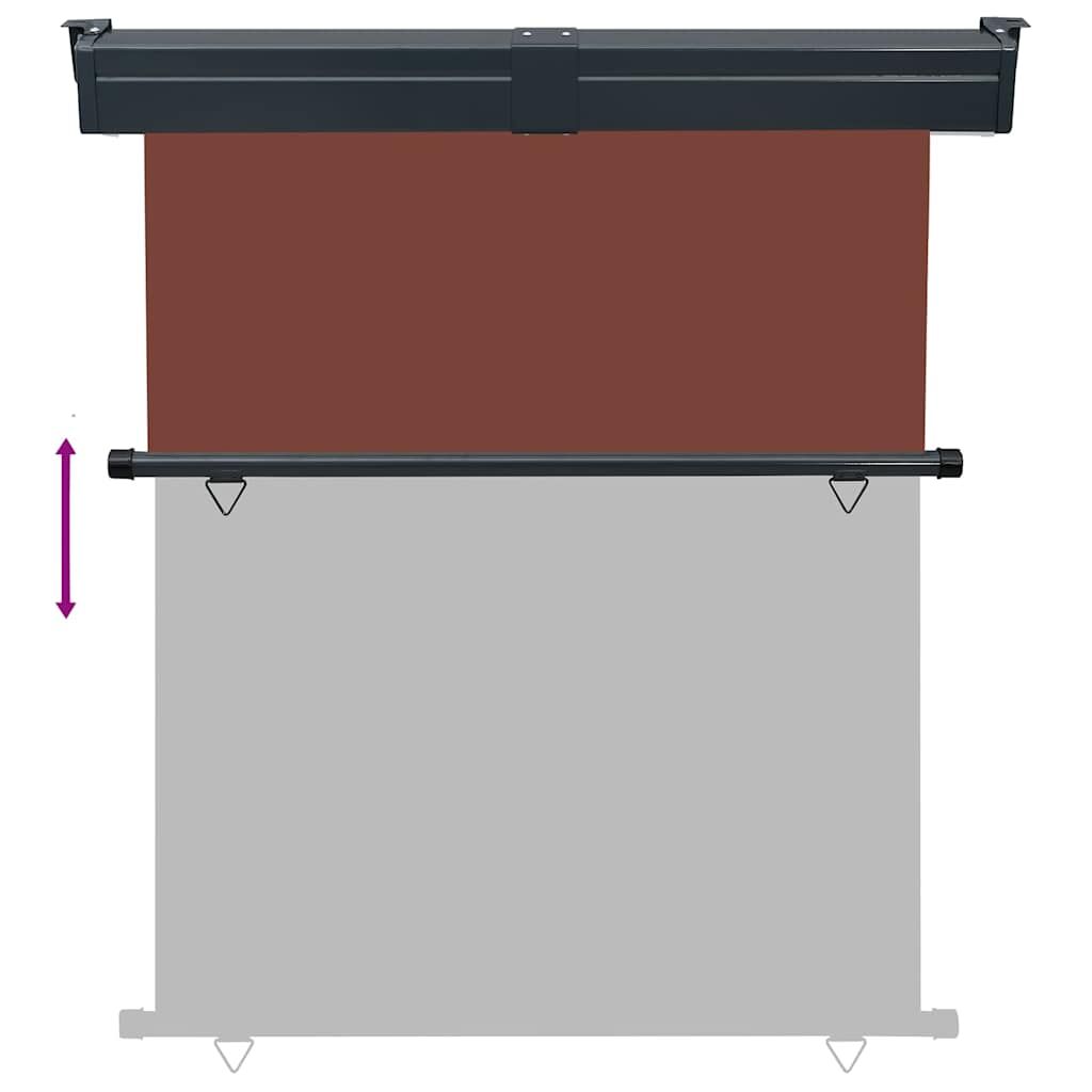 Vidaxl Toldo Lateral De Balcón Marrón 145x250 Cm_4