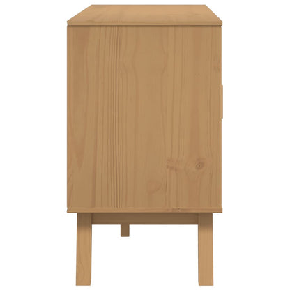 Aparador Olden Madera Maciza Pino Blanco Y Marrón 114x43x73,5cm / Vetonek_2