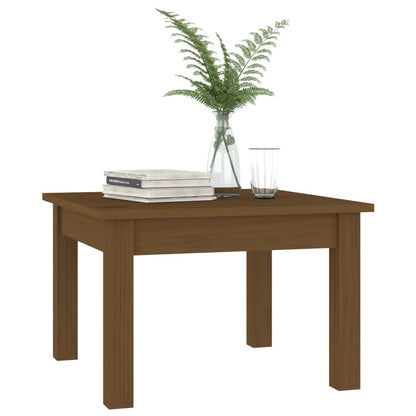Mesa De Centro Madera Maciza De Pino Marrón Miel 45x45x30 Cm_1