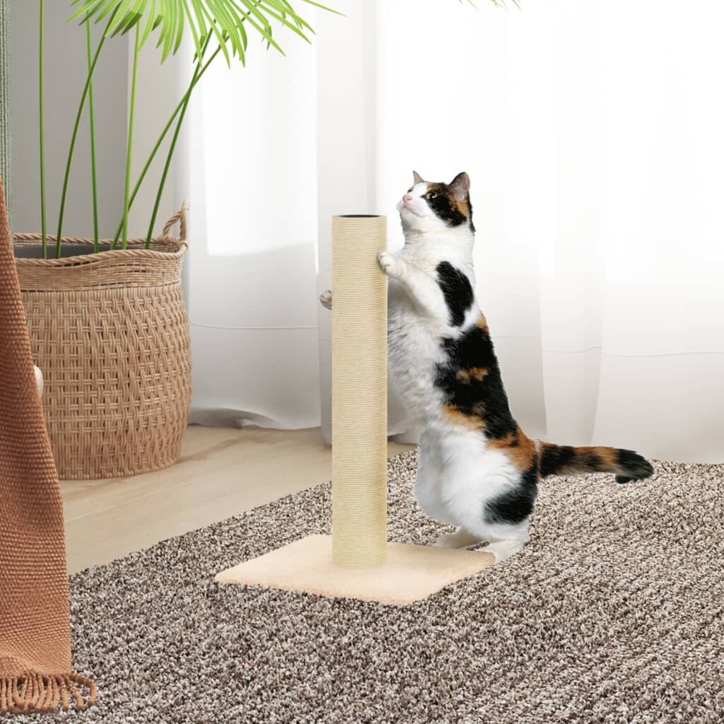 Vidaxl Poste Rascador Para Gatos Crema 22x22 X45 Cm_1