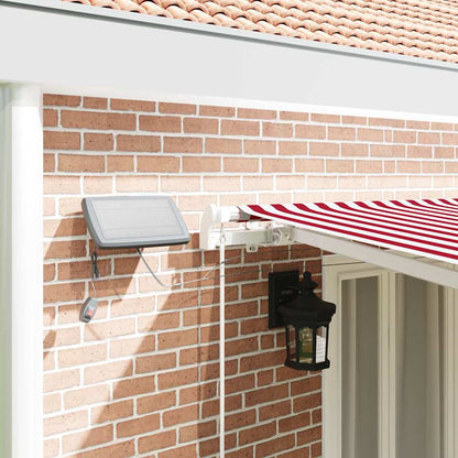 Toldo Retráctil Rojo Y Blanco 600 X 350 Cm Tela Y Aluminio_3