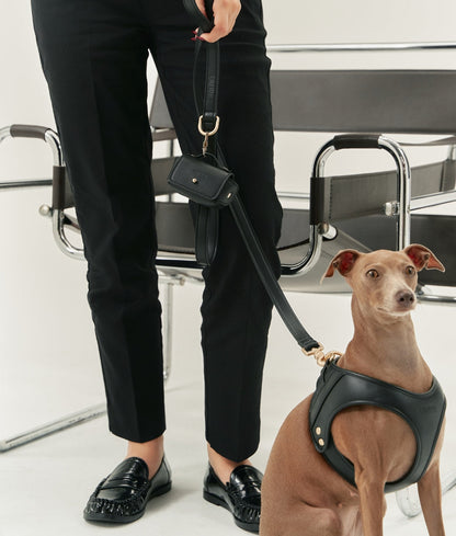 Cafide Portabolsas De Cuero Vegano Negro. Modelo Jala.