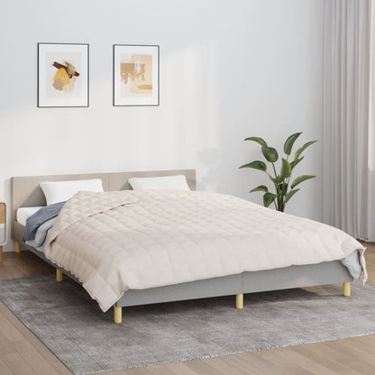 Vidaxl Manta Con Peso Tela Color Crema Claro 220x240 Cm 15 Kg_1