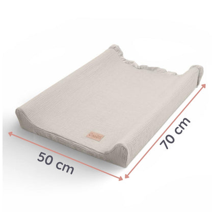 Funda De Cambiador Muselia Algodón 100% Cotton Color Beige_2