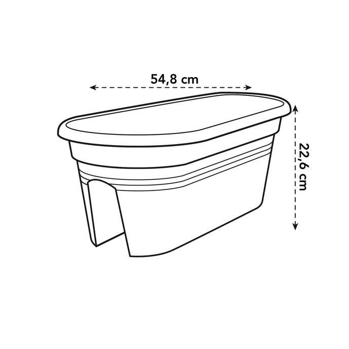 Jardinera balcón Green Basics terra 55 cm Elho