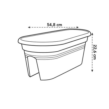 Jardinera balcón Green Basics antracita 55 cm Elho