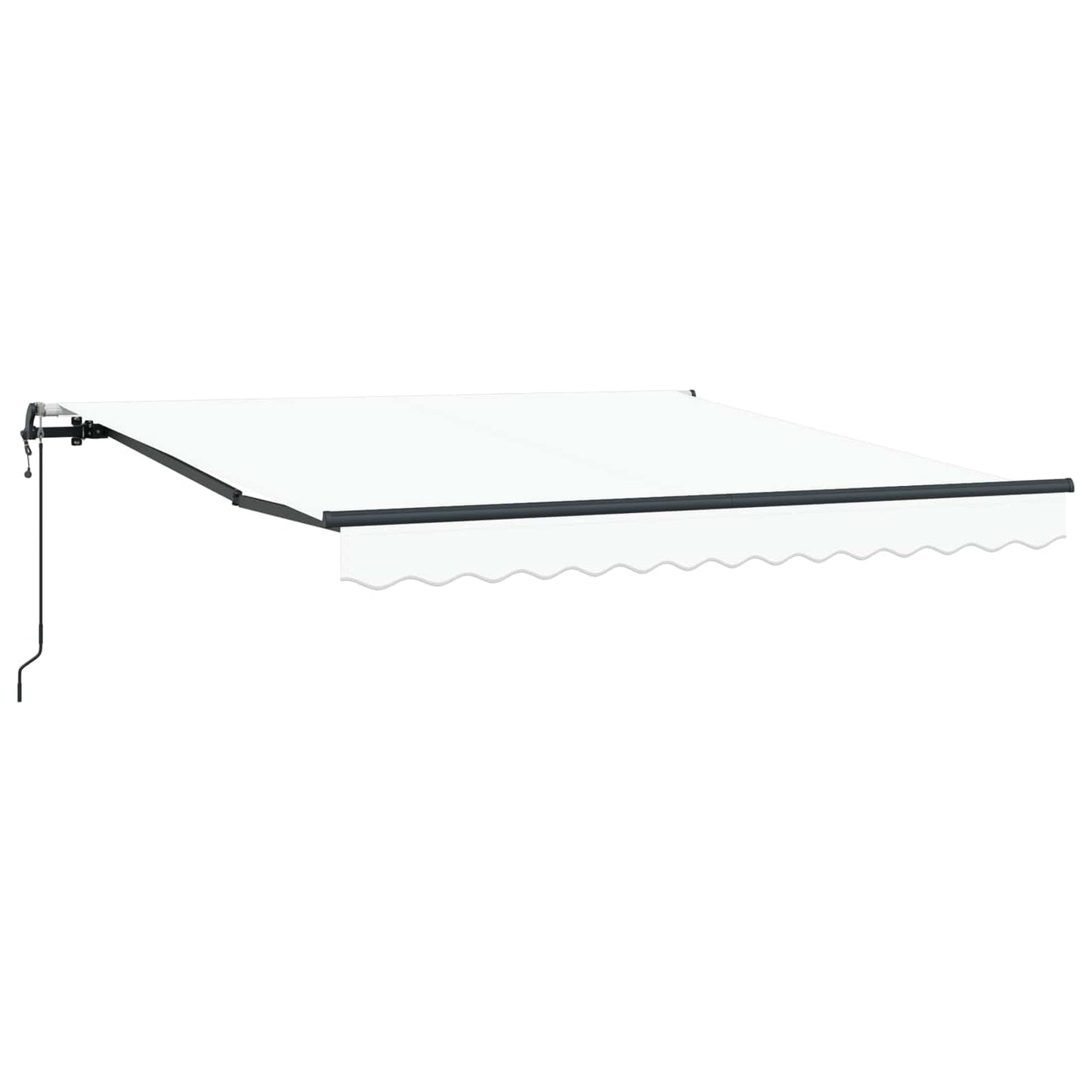 Toldo Retráctil Blanco 300 X 250 Cm Tela Y Aluminio_0