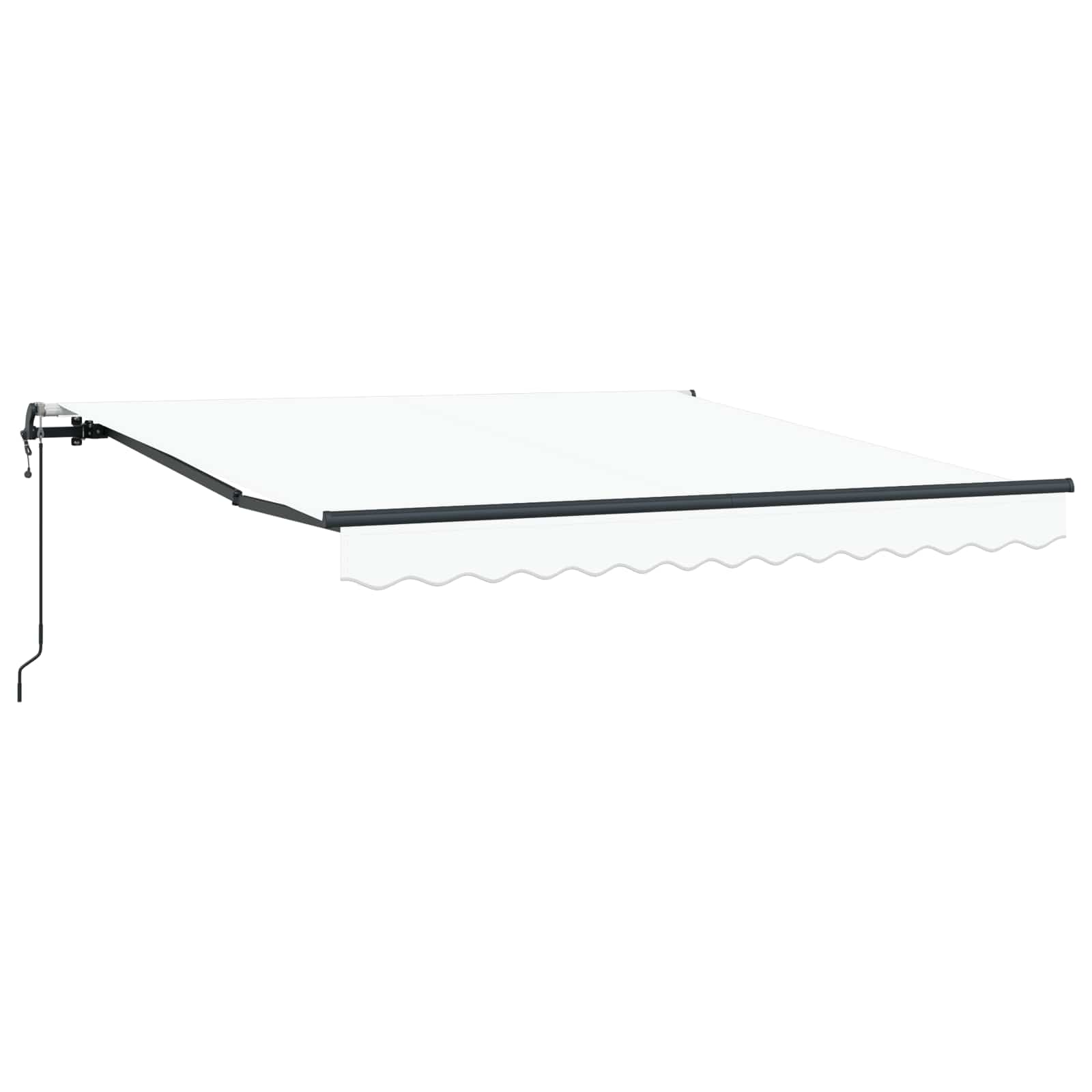Toldo Retráctil Blanco 300 X 250 Cm Tela Y Aluminio_0