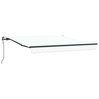 Toldo Retráctil Blanco 300 X 250 Cm Tela Y Aluminio_0
