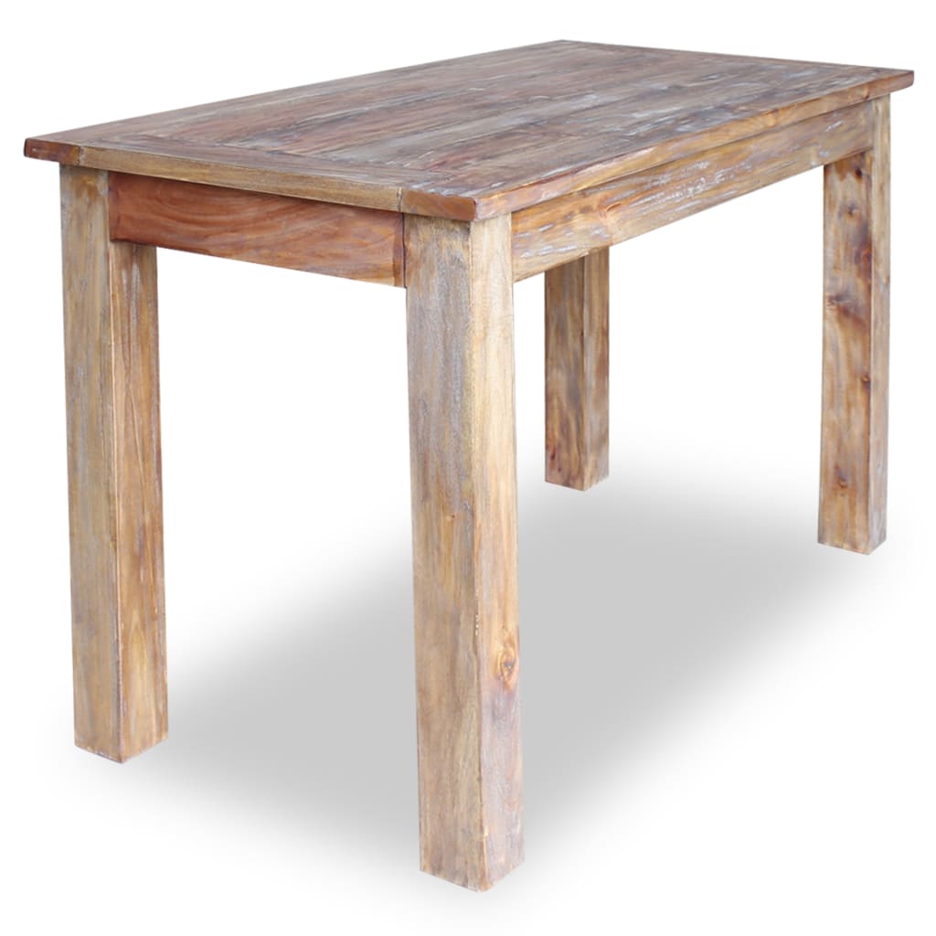 Mesa De Comedor De Madera Maciza De Caoba 120x60x77 Cm_0